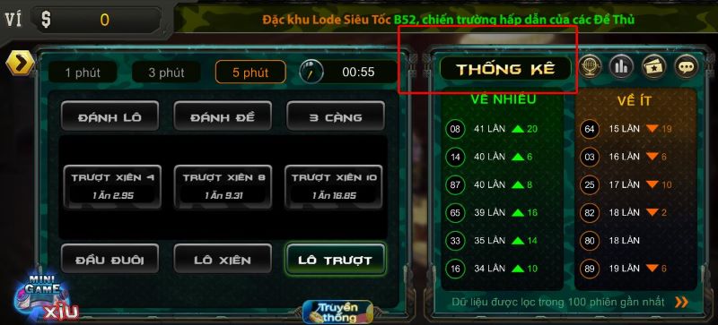 Lô đề 1 Ăn 900 B52 Club – Bí Mật Giàu Sang Và Cạm Bẫy Ngầm 3 Xem thống kê để soi lô đề chuẩn xác