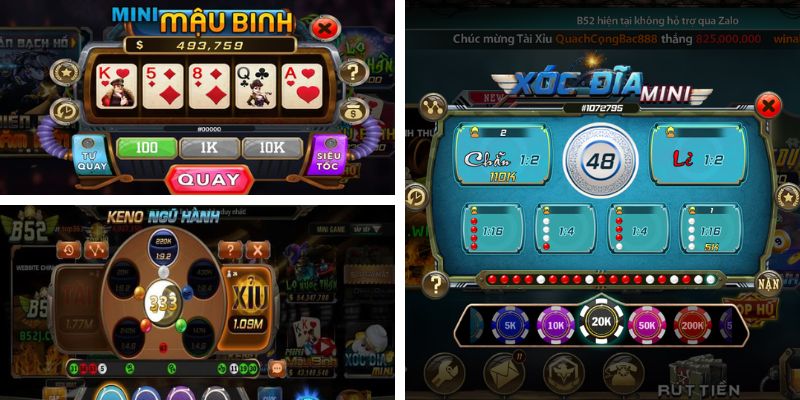 Mini Game B52 Club - Thế Giới Mini Game Đỉnh Cao 2 Giao diện sống động trong từng lần nhấp chuột