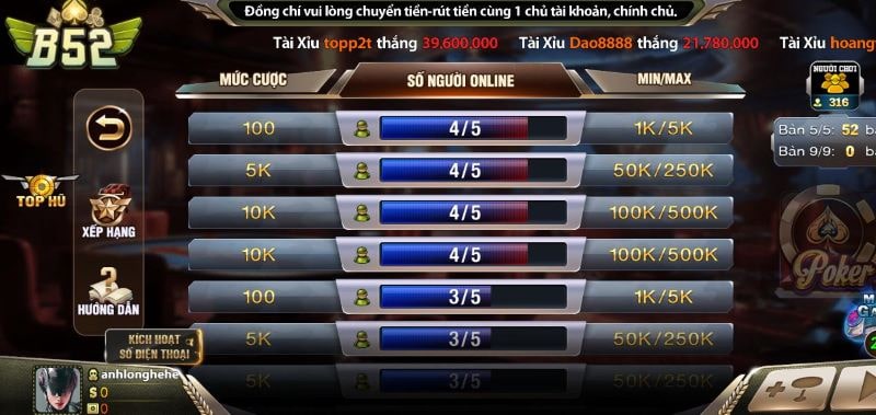Poker Là Gì B52 Club - Giải Mã Cơ Hội Chiến Thắng 1 Hướng dẫn cách thức tham gia chơi cược trên B52 Game