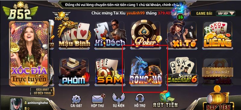 Rồng Hổ B52 Club - Bí Mật Đằng Sau Sức Hút Khó Cưỡng 1 Cách tham gia tận hưởng game Rồng vs Hổ trên B52
